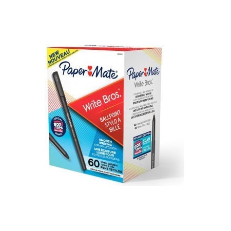 Sanford Paper Mate Ballpoint Stick Pen, Black Ink, Medium, 60 per Pack 4621401C